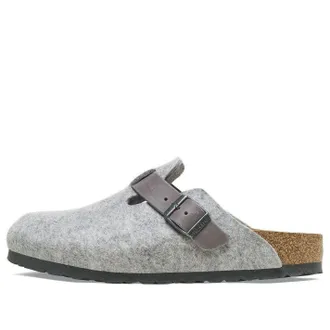 Birkenstock Boston Natural Leather/Felt Light Grey 1026149