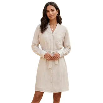 Vero Moda Damesjurk met strepen van Ines (Zilver)