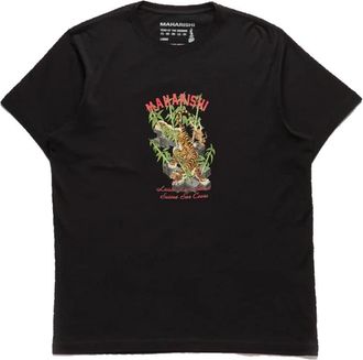 maharishi Bamboe Tijger Grafische Tee - Heren - T-shirts - Zwart - L - Bamboe - Tops