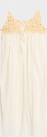 Ulla Johnson Zadie Crochet-Trim Gauze Midi Dress Coverup