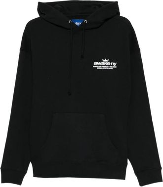 Awake NY Hooded Sweatshirt - Heren - Hoodies - Zwart - M - Katoen - Hoodies & sweatvesten