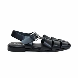 Bibi Lou Womens Balina Flat Round Toe Sandals In Black