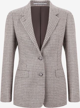 Tagliatore Taillierter Hahnentritt-Blazer aus Schurwolle Parigi