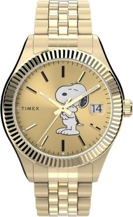 Timex Peanuts x Waterbury Legacy Quartz Gold Dial Ladies Watch TW2V47300