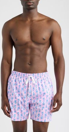 Chubbies The Miami Mosaic 5.5-Inch Swim Trunks in Bright Pink at Nordstrom, Size Xx-Large