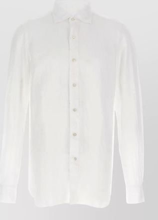 Finamore linen long-sleeve shirt