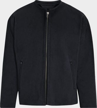 Issey Miyake Mens Ultra Boa Faux Suede Full-Zip Blouson