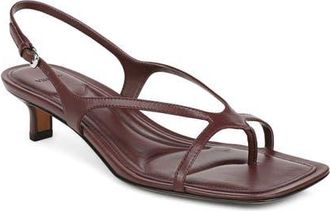 Vince Posie Leather Kitten Heel Slingback Sandal in Mulberry at Nordstrom, Size 8.5