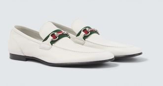 Gucci Mocasines Como de piel con Horsebit y Web