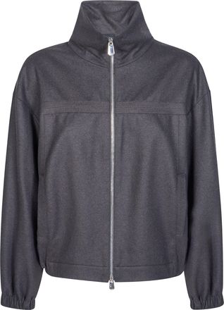 Pinko Barbaforte Flannel Boxy High Stand Bomber Jacket
