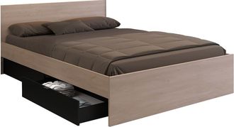 VENTE-UNIQUE.COM Base de cama melamina color natural claro 160 x 200 cm