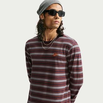 Nike Mens Nike Sportswear Long-Sleeve T-Shirt in Grey | IO1392-084