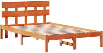 vidaXL Vidaxl - Estructura de cama Marrón 120 x 190 cm Madera maciza de Pino