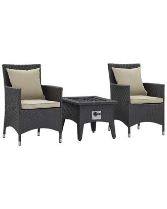ModWay Convene 3Pc Set Outdoor Patio With Fire Pit