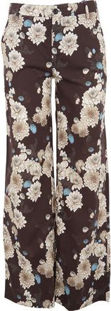 Lords of Harlech Phillis Wide Leg Tailored Pant in Serious Floral Black at Nordstrom, Size 12