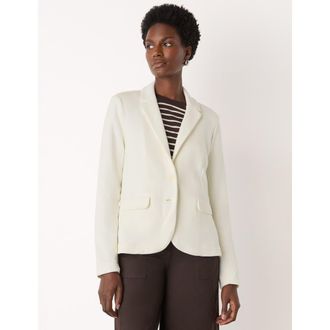 Whistles Slim Jersey Blazer in Ivory at Nordstrom, Size 14