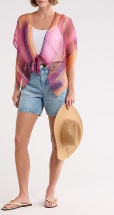 BCBGeneration Ombr&eacute; High-Low Topper & Hat Set in Sunset at Nordstrom Rack