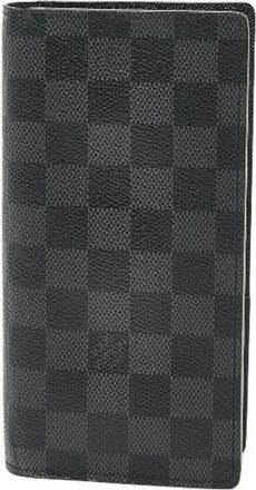 Louis Vuitton Damier Graphite Black Pvc Leather Long Wallet (Bi-Fold) (Pre-Owned)