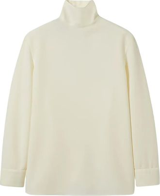 Gucci buttoned turtleneck shirt - men - Fabric - 50 - Neutrals