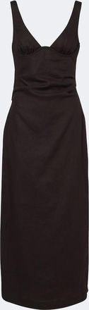 Sir. Draped linen midi dress