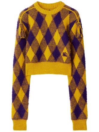 Burberry Sjaal met print - Geel