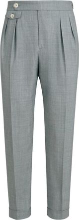 Brunello Cucinelli Broek met dubbele plooi - Grijs