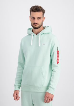 Alpha Industries Hoodie ALPHA INDUSTRIES Unisex EMB Hoodie, Herren, Gr. 2XS, gr&uuml;n (mint), Obermaterial: 80% Baumwolle, 20% Polyester, regular fit, Sweatshirts Hoodie