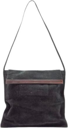 Gucci Pre-owned Shoulder Bags, female, Black, Size: ONE SIZE Pre-owned Suede Shoulder Bag