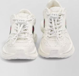 Gucci rochelle sneakers leather web detail