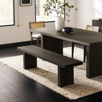 Castlery Wooden Extended Dining Bench | Sloane by Castlery, Multi Color, Performance Fabric, Oak