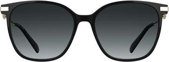 Longchamp Foulonn 55mm Gradient Modified Rectangular Sunglasses in Black at Nordstrom