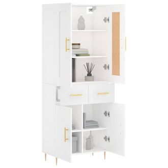 Berkfield Home Highboard White 69.5x34x180 cm Engineered Wood