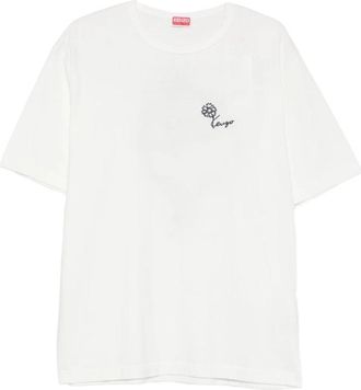 Kenzo Tulip T-shirt - Heren - T-shirts - Wit - XL - Katoen - Tops
