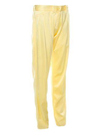 Blumarine silk zip trousers - Yellow