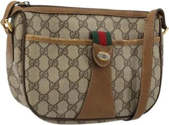 Gucci Pre-owned Cross Body Bags, female, Beige, Size: ONE SIZE Pre-owned Vintage Shoulder Bag