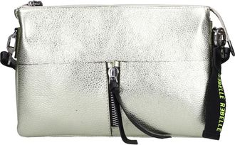 Rebelle Athenaplatino Crossbody Bag - Dames - Schoudertassen - Grijs - ONE Size - Leer - Tassen