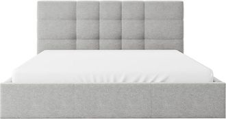 VENTE-UNIQUE.COM Cama con canap&eacute; abatible poli&eacute;ster gris claro 160 x 200 cm