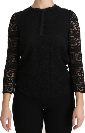 Dolce & Gabbana Kant Strik Top met 3/4 Mouwen Stijl