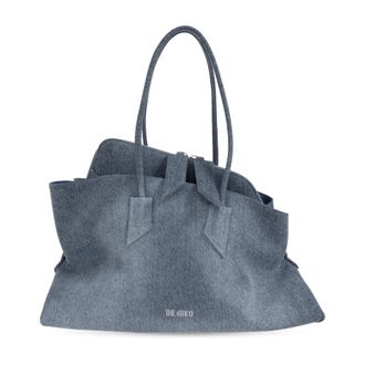 The Attico Tassen, Dames, Blauw, ONE Size, Katoen, La Passeggiata Medium