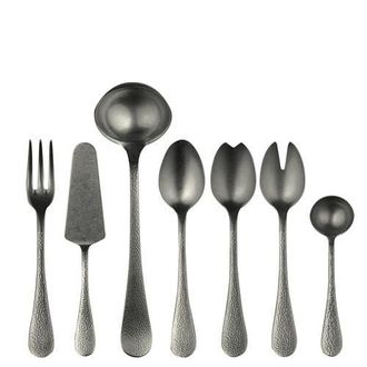 Mepra Epoque Serving Set - 7 Pieces in Pewter Black Gold at Nordstrom