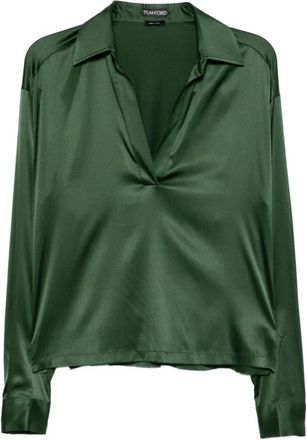 Tom Ford Green Satin Top
