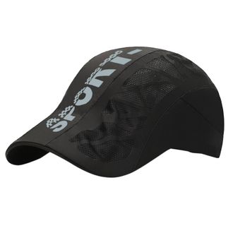 Generic Solid Black Waterproof Letters Print Baseball Cap Trucker Low Profile Dad Cap Hat Breathable Quick Dry Adjustable Sport Outdoor for Unisex Black One S