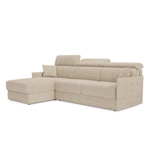 Divani.Store Sof&aacute; esquinero convertible impermeable 272 cm izquierdo beige
