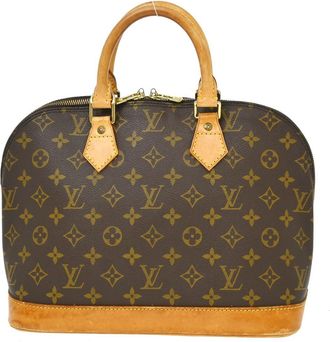Louis Vuitton Alma Monogram Canvas Brown Canvas Handbag (Pre-Owned)