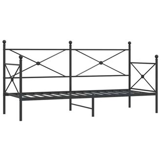 Berkfield Home Day Bed without Mattress Black 90x200 cm Steel