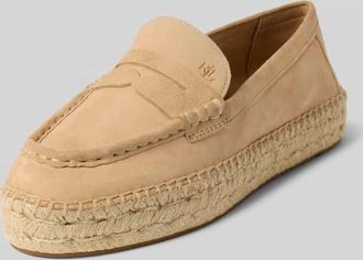 Lauren Ralph Lauren Loafer aus Leder mit Plateausohle Modell LUIZE in Sand, Gr&ouml;&szlig;e 40