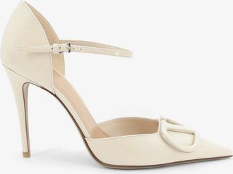 Valentino Garavani D&eacute;collet&eacute; DOrsay in vernice con VLogo Signature - VALENTINO GARAVANI - gender_Woman