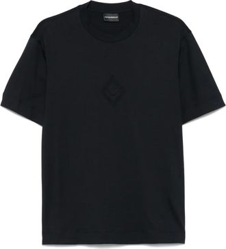 Emporio Armani T-shirt con logo goffrato - Blu