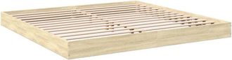vidaXL Estructura de cama sin colchón roble Sonoma 180x200 cm Vidaxl
