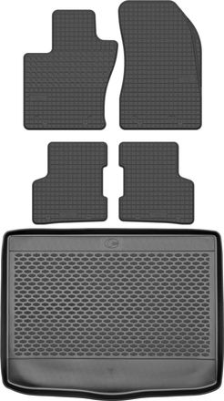 OEM Juego De Alfombrillas De Goma Para Coche Y Alfombrilla Para Maletero Del Fiat 500x Crossover De 2015
